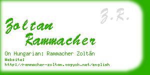 zoltan rammacher business card