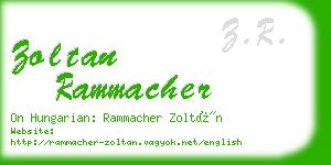 zoltan rammacher business card